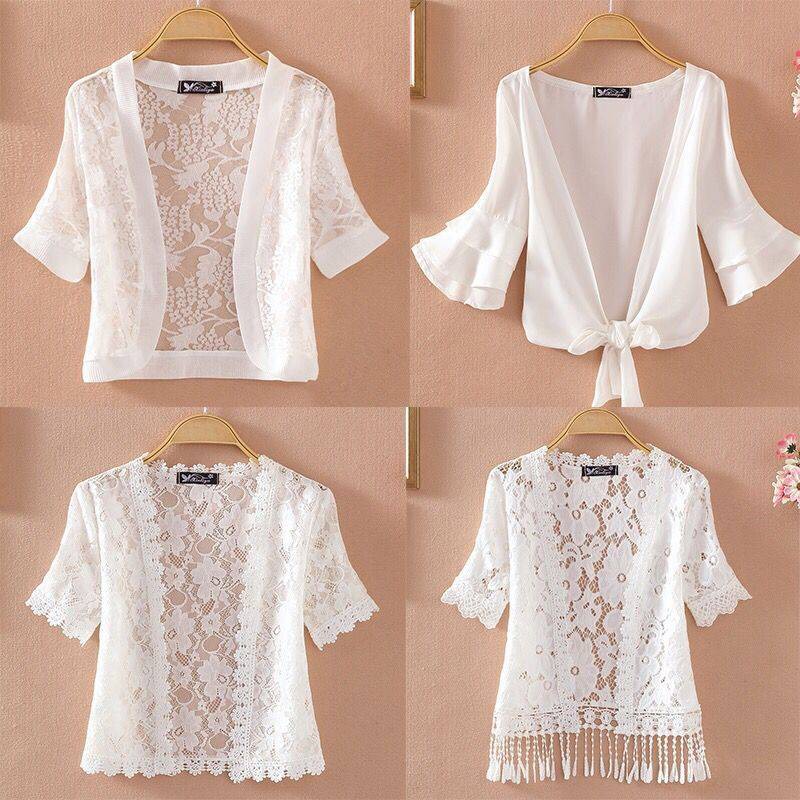 Áo Khoác Cardigan Tay Ngắn Phối Ren Thời Trang Mùa Hè 2020 Mới | BigBuy360 - bigbuy360.vn