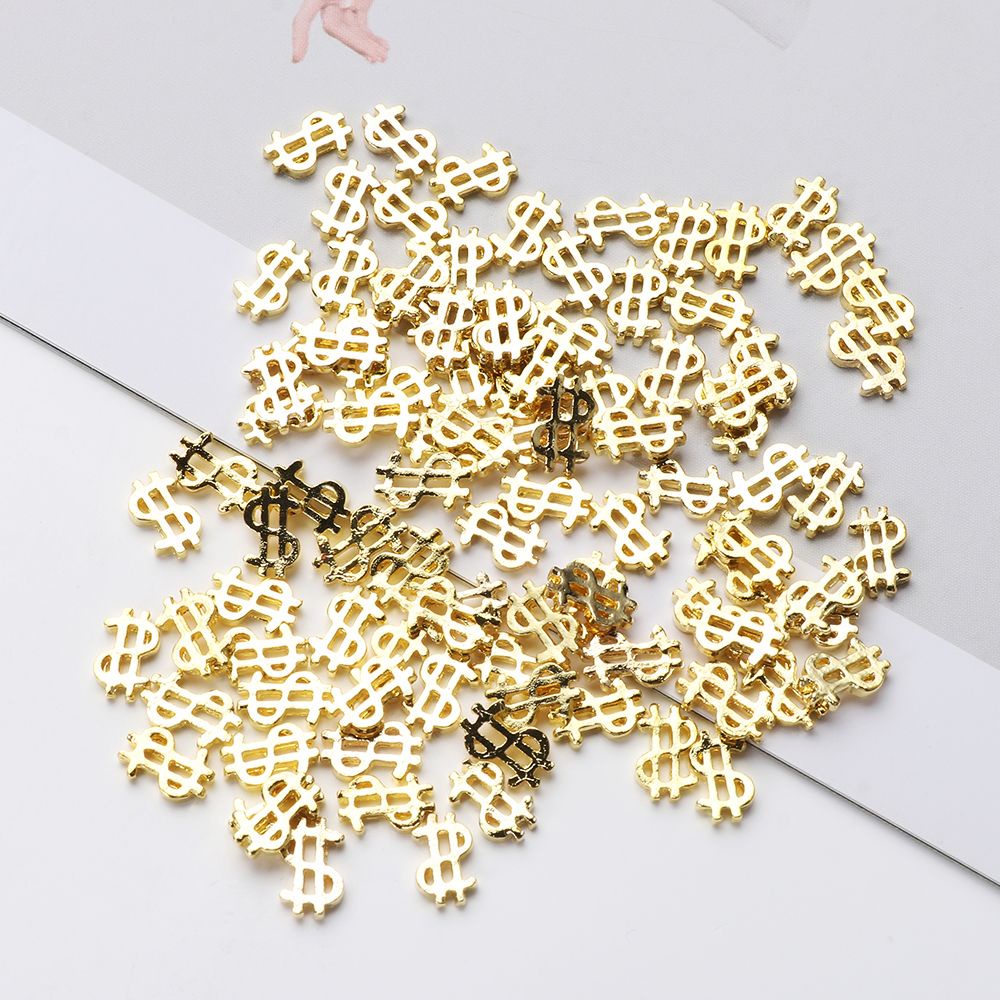 [Hàng mới về] Set 20 mảnh trang trí móng biểu tượng tiền đô la 3D độc đáo DIY
