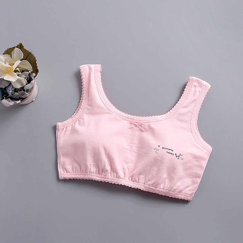 Áo Bra Thể Thao Chất Liệu Cotton Thân Thiện Với Da Dành Cho Các Bé 9-15 Tuổi