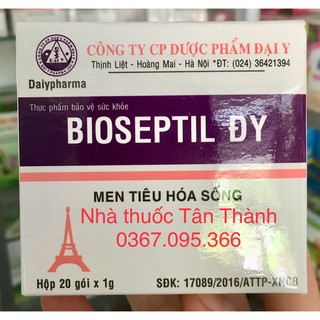 Men vi sinh Bioseptil ĐY 1 tỷ lợi khuẩn tiêu hóa hộp 20 gói