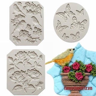 Khuôn Silicone Làm Nến Hình Bươm Bướm