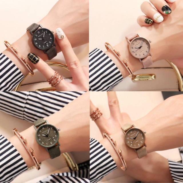 [GIÁ SỈ] ĐỒNG HỒ NỮ DÂY DA DOUKU KIM TUYẾN BÔNG TUYẾT CỰC ĐẸP NHIỀU MÀU | BigBuy360 - bigbuy360.vn