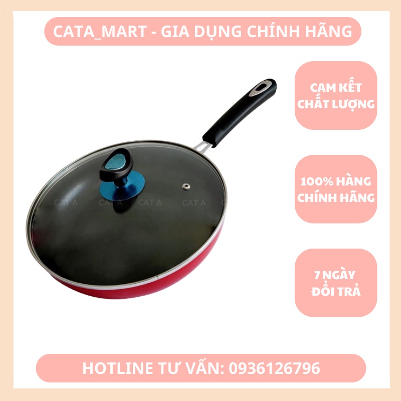 💥TFFP526-24💥Chảo chống dính ĐÁY TỪ hợp kim Nhôm có nắp đậy, size 24,size 26, SIÊU NHẸ - SIÊU BỀN
