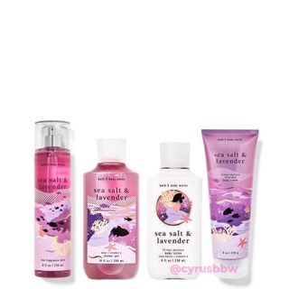Bộ Sản phẩm Mist Xịt Toàn Thân, Gel Tắm, Lotion BBW Sea Salt & Lavender Từ Mỹ