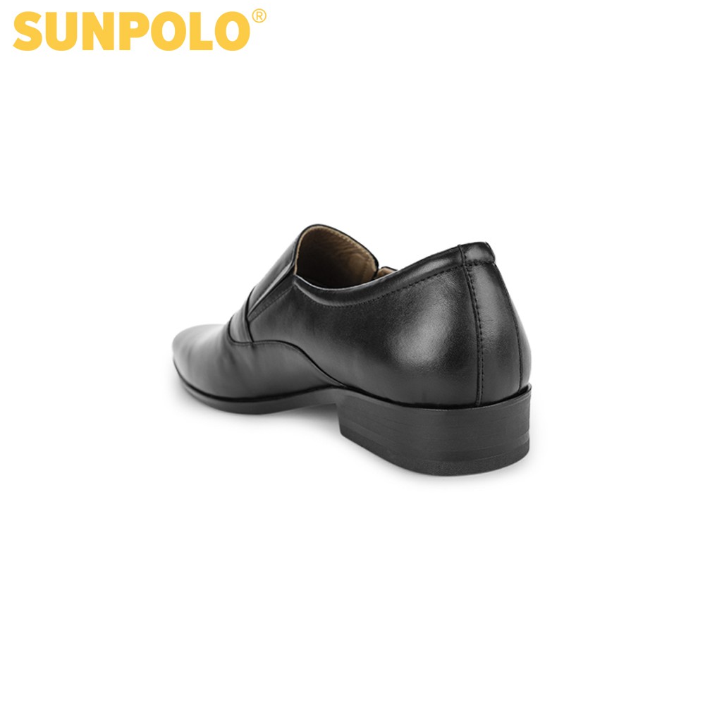 Giày Tây Nam Da Bò SUNPOLO Đen Nâu SUMU234DN
