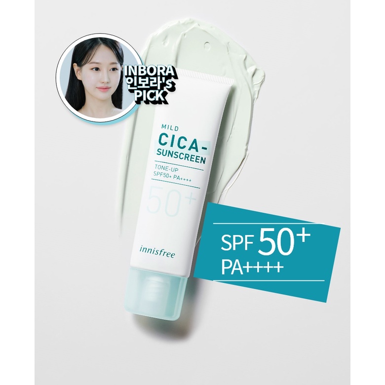 Kem Chống Nắng Innisfree True Mild Cica Mineral Sunscream SPF50+PA++++