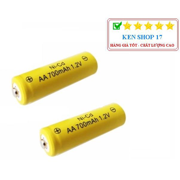 Bộ 2 Viên Pin Tiểu Sạc AA 700mAh 1.2V Dùng cho Máy Ảnh, Đồng Hồ, Đồ Chơi