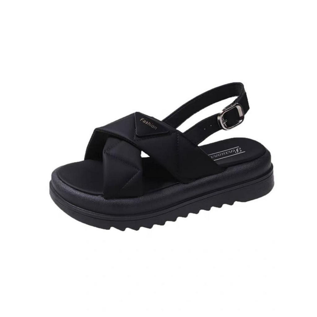 Dép quai hậu Senxuanxieye 2 quai chéo trần trám