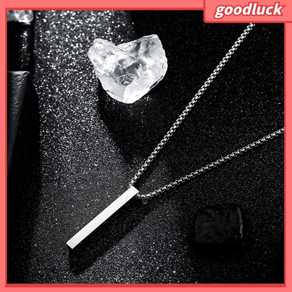 Goodluck| Vòng cổ Nam Bằng Thép Không Gỉ Màu Trơn Khối Lượng Nhẹ