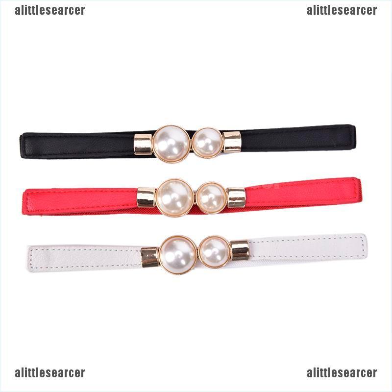 Thắt Lưng Co Giãn Đính Ngọc Trai Thời Trang Dành Cho Nữ