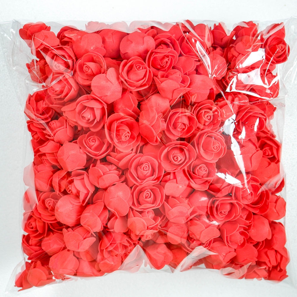 Bộ 50 Bông Hoa Hồng Bằng Xốp PE 3cm Tự Trang Trí Nhà Cửa / Tiệc Cưới / Valentines