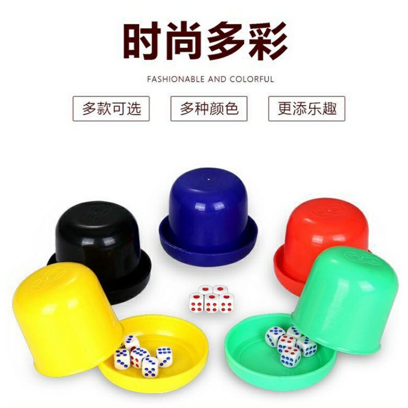 Bộ lắc xí ngầu giảm stress trong cuộc nhậu, tặng kèm 5 viên xúc sắc 1 hộp kèm 5 viên SS5012