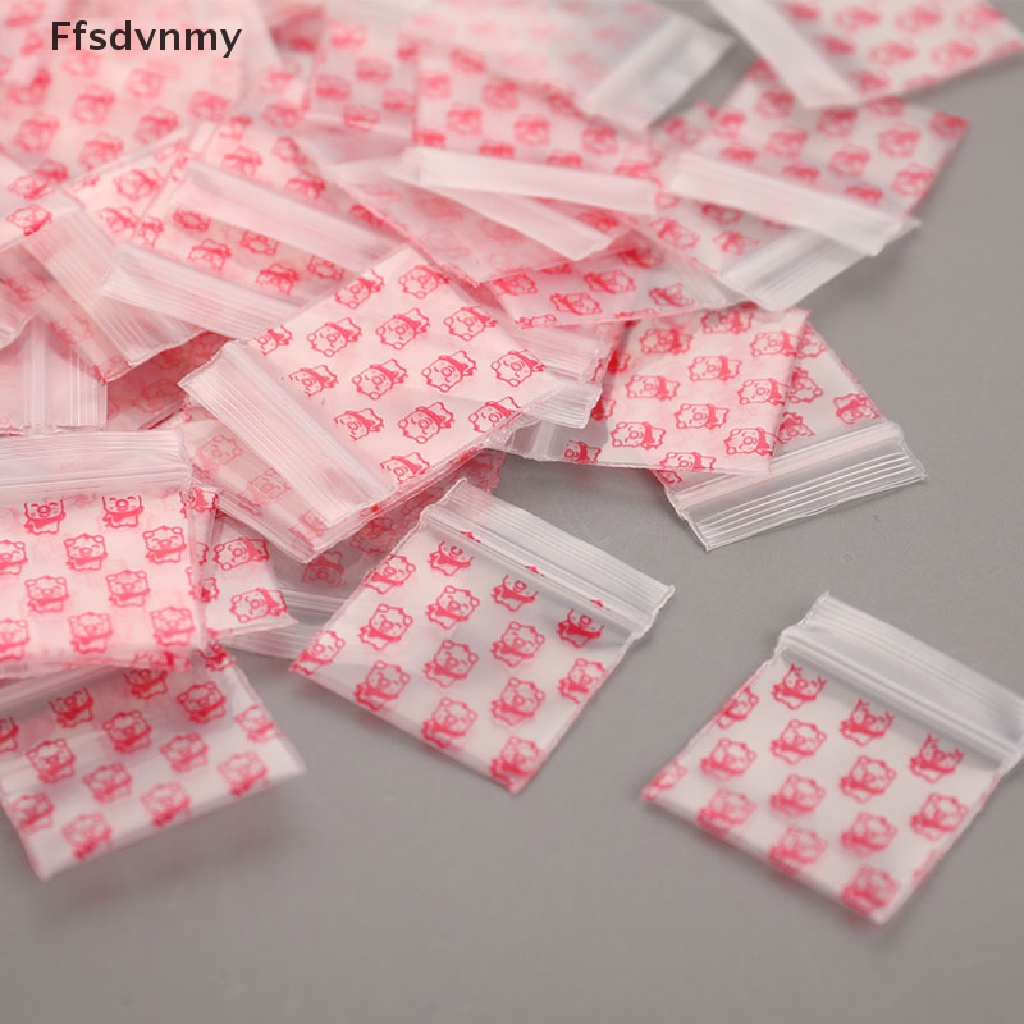 Set 100 túi đựng đồ khóa zip nhựa mini tiện lợi