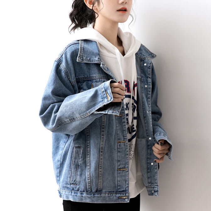 Áo khoác jean Nữ cao cấp form rộng bigsize DynYouth phong cách cá tính sành điệu