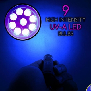 Đèn pin mini tia cực tím UV 9 LED