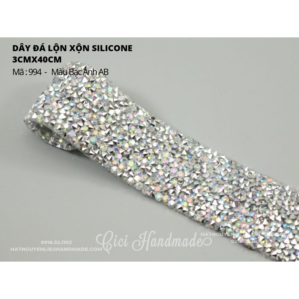 Dây đá lộn xộn đế silicone Cici Handmade chuyên hạt đá hạt pha lê hạt cườm hạt trang sức tự làm DIY