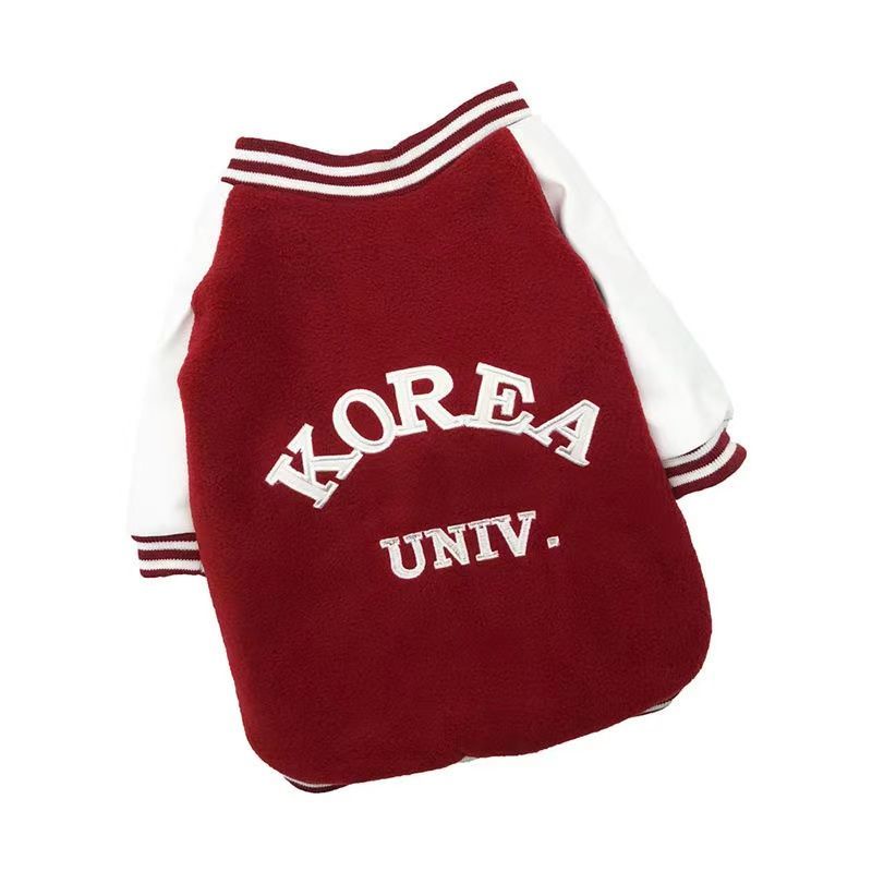 Áo bóng chày thu đông ấm áp cho chó Corgi Schnauzer Shiba vừa và nhỏ