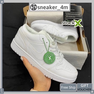 Giày thể thao SNEAKER 4M jd full trắng thấp cổ nam nữ, Giày JD trắng cổ thấp nam nữ