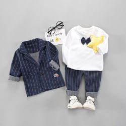 Set Vest Bé Trai Nơ Cổ SE106