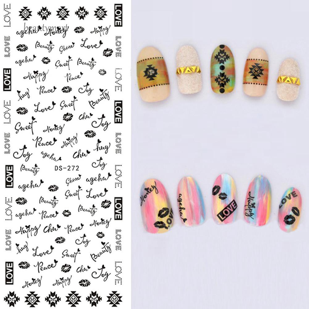 [Hàng mới về] Hình dán trang trí móng tay nghệ thuật nhiều kiểu đẹp mắt