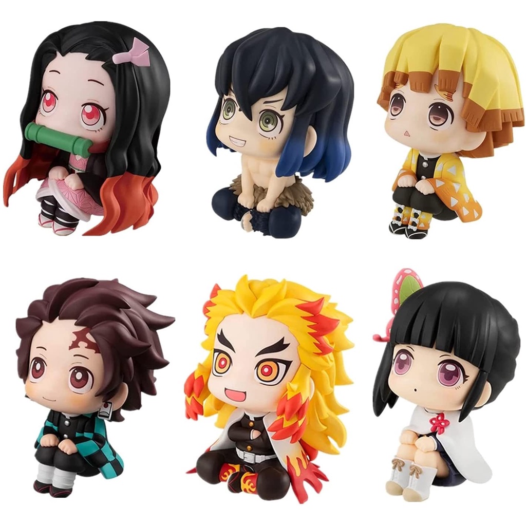 Bộ 6 Mô Hình Nhân Vật Kimetsu no Yaiba Trang Trí Bánh Kem