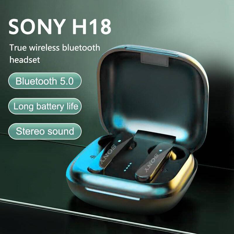 Tai Nghe Nhét Tai Bluetooth Không Dây Sony H18 V5.0 Âm Thanh Nổi HiFi Có Hộp Sạc