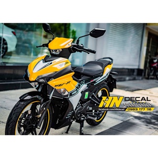 Tem trùm exciter 155 vàng trắng đen