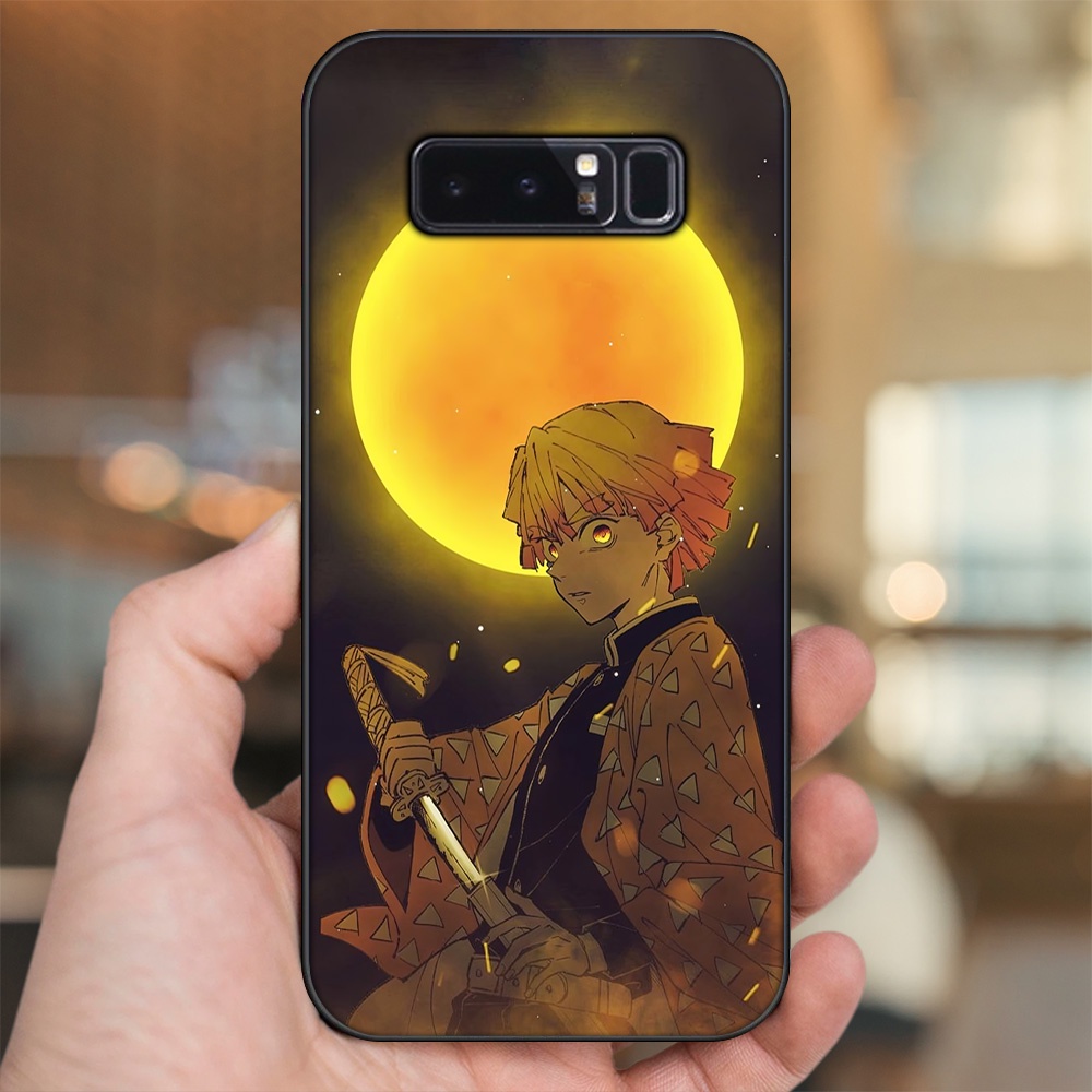 Ốp lưng Samsung Note 8 viền đen in hình Zenitsu Kimetsu no Yaiba