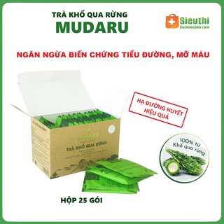 [Date 2027] Trà Khổ Qua Rừng Mudaru- Thanh Nhiệt, Mát Gan Hỗ Trợ Bệnh Tiểu Đường Hộp 25 Túi Lọc Siêu Thị Sức Khoẻ 365