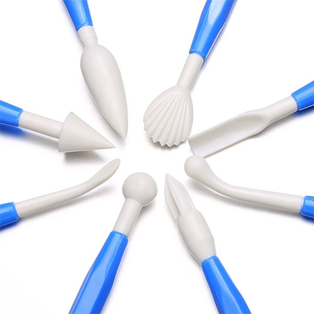 Bộ 8 dụng cụ cắt và tạo hình/trang trí bánh kem 2 đầu tiện dụng