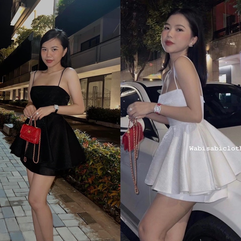 SET ÁO PEPLUM 2 DÂY + QUẦN DÂY KÉO MS49