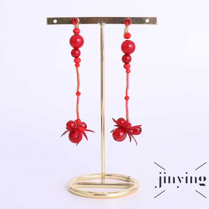 GETNOIVAS Set cài tóc + khuyên tai tua rua dành cho nữ