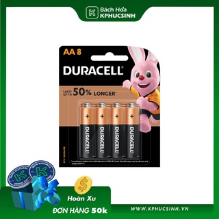 Pin Kiềm Duracell AA vỉ 8 viên