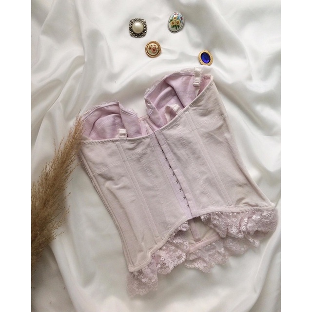 Áo corset hồng pastel 2hand