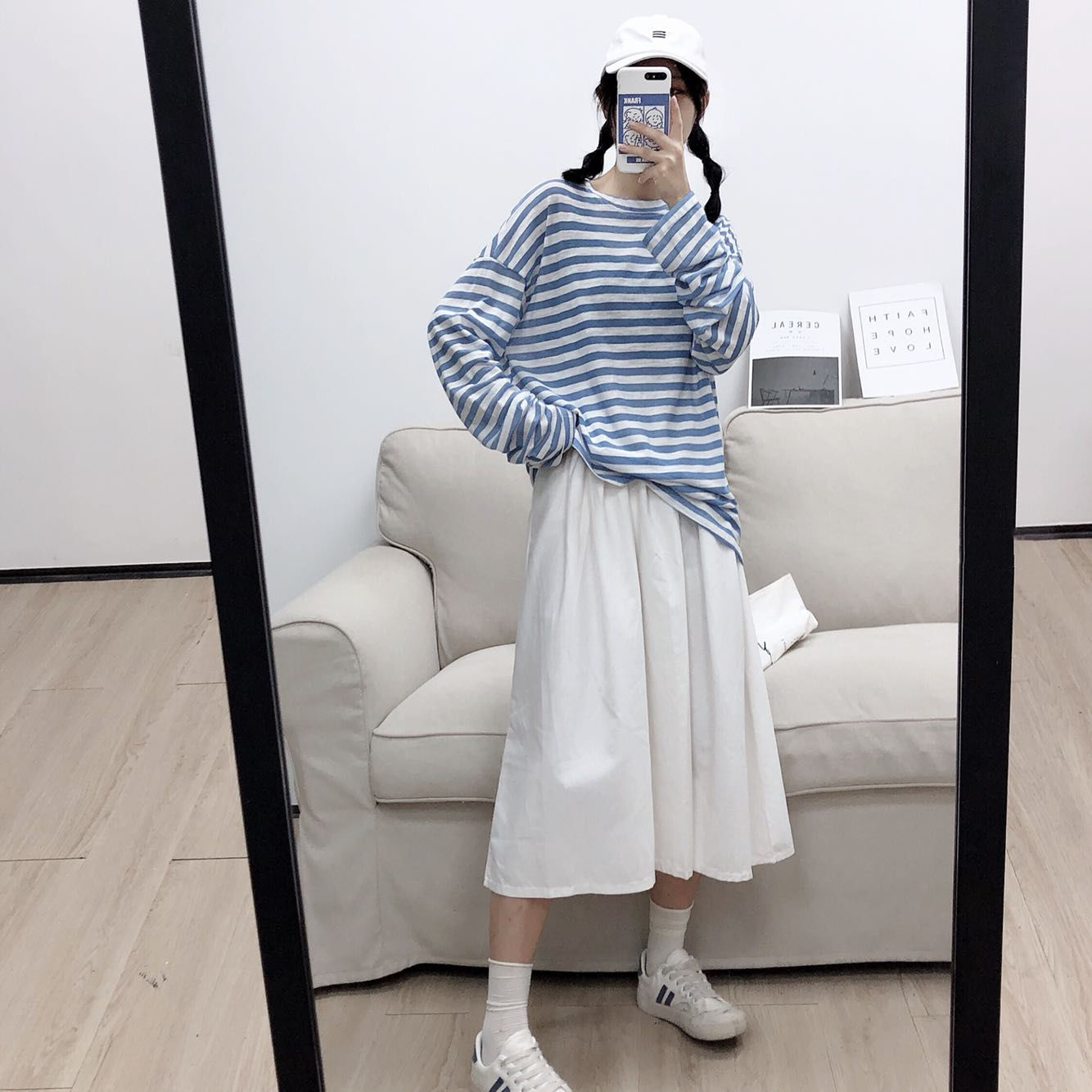 Chân Váy Chữ A Lưng Cao Phối Túi Phong Cách Hàn Quốc Unique | BigBuy360 - bigbuy360.vn