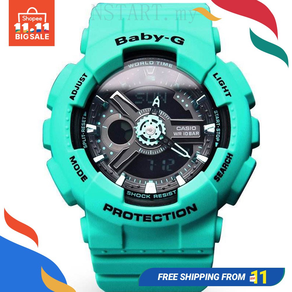 Đồng Hồ Đeo Tay Thể Thao VZY3 GA Baby-G ba111 BA-111-3A green2021
