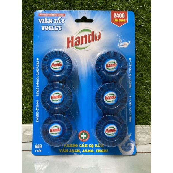 combo 5 vĩ tẩy tolet 6 viên hando