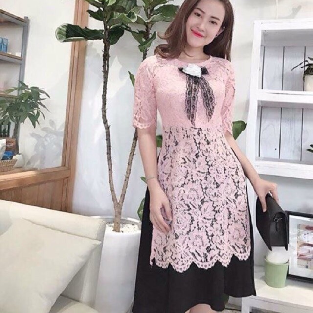 Áo dài cách tân nơ cổ