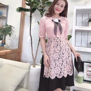 Áo dài cách tân nơ cổ