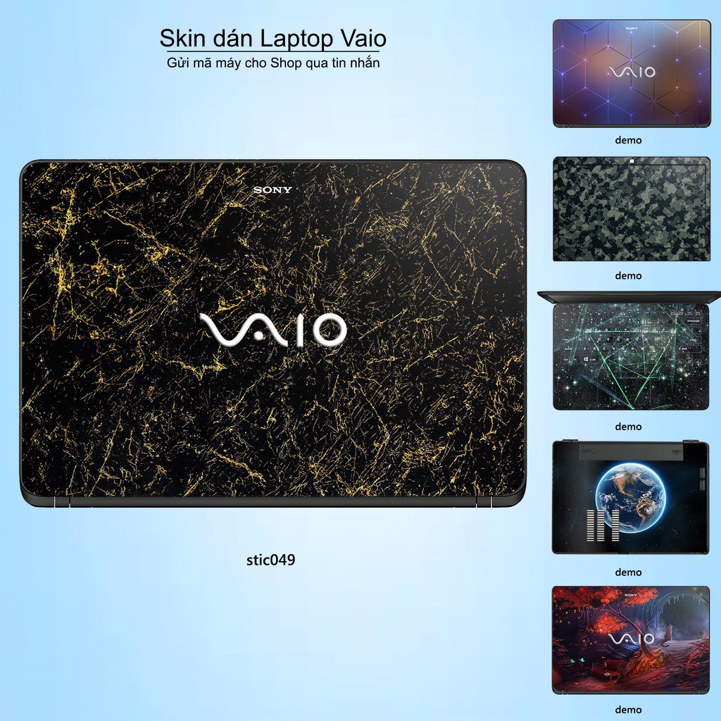 Skin dán Laptop Sony Vaio in hình hoa văn sticker - stic049 (inbox mã máy cho Shop)