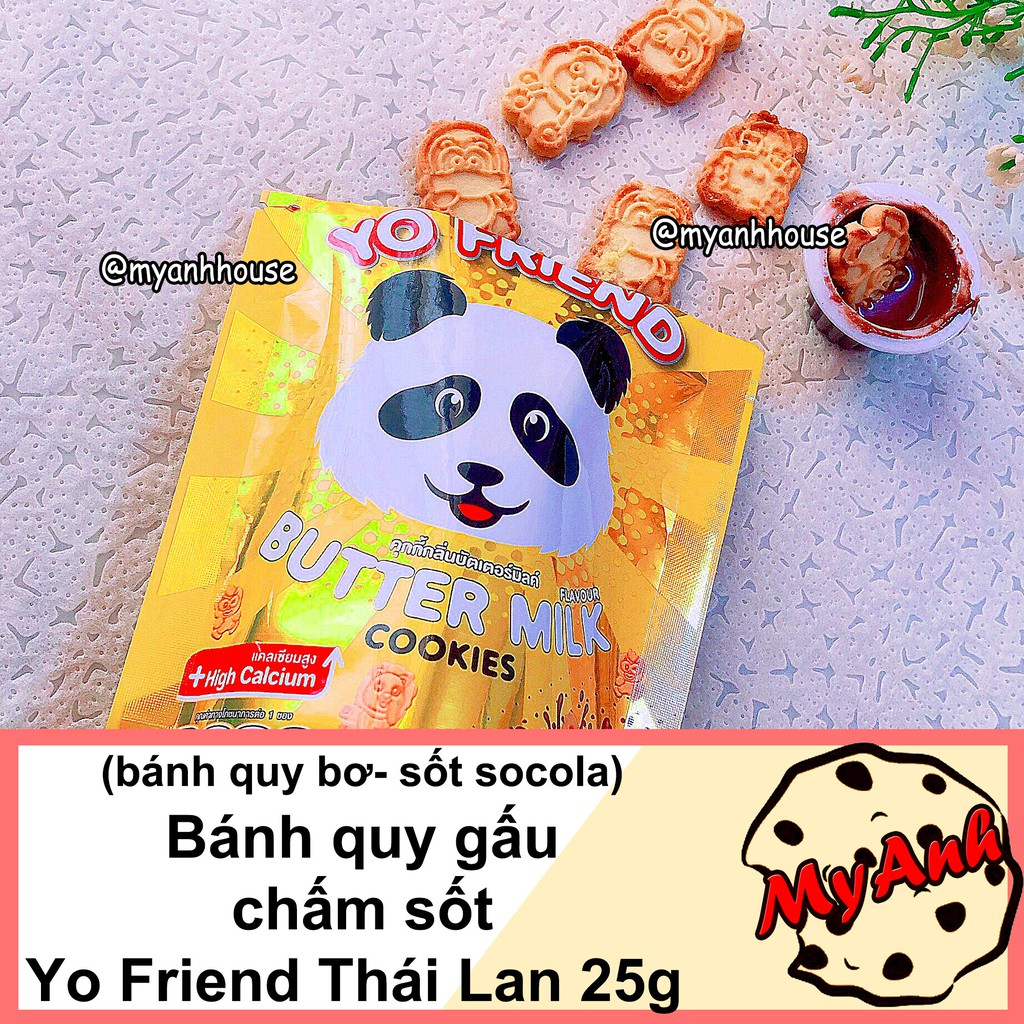 BÁNH GẤU CHẤM SỐT KEM YO FRIEND THÁI LAN 25G DATE T8/2021