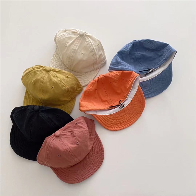 Mũ Lưỡi Trai Mềm Thoáng Khí Màu Kẹo Đơn Giản Thời Trang Mùa Hè Cho Bé