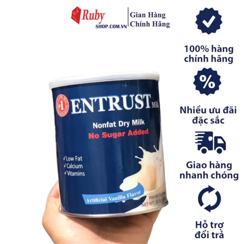 Sữa Bột ENTRUST Milk 400g Cho Người Tiểu Đường