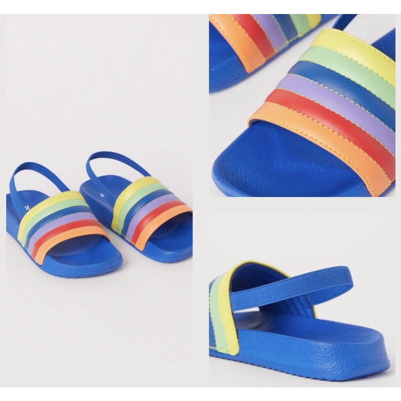 Dép kẻ sắc màu cho bé trai săn sale Us sz 30/31