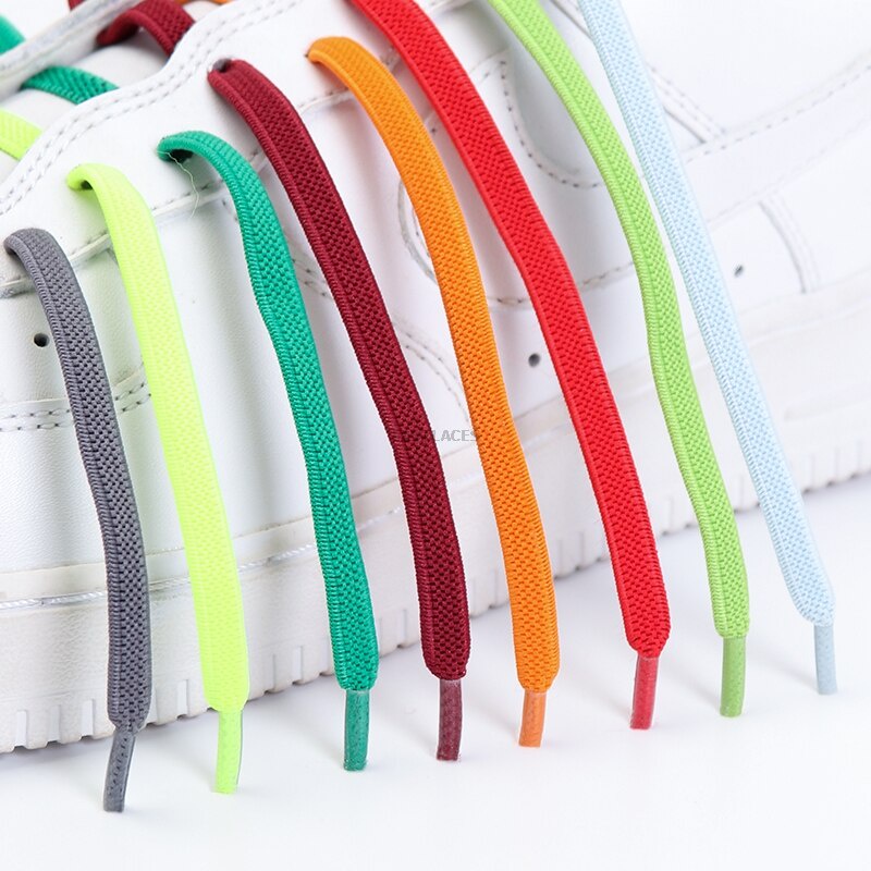 1 Bộ Khóa Dây Giày Nam Châm Co Giãn Họa Tiết Hoa Cúc Màu Đen An Toàn Dành Cho Trẻ Em