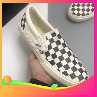 Giày Sneaker Vans Slip On Checkerboard Vải Kẻ Caro Cực Hot Cao Cấp Đi Học Đi Chơi Full Size Nam Nữ (36-43)