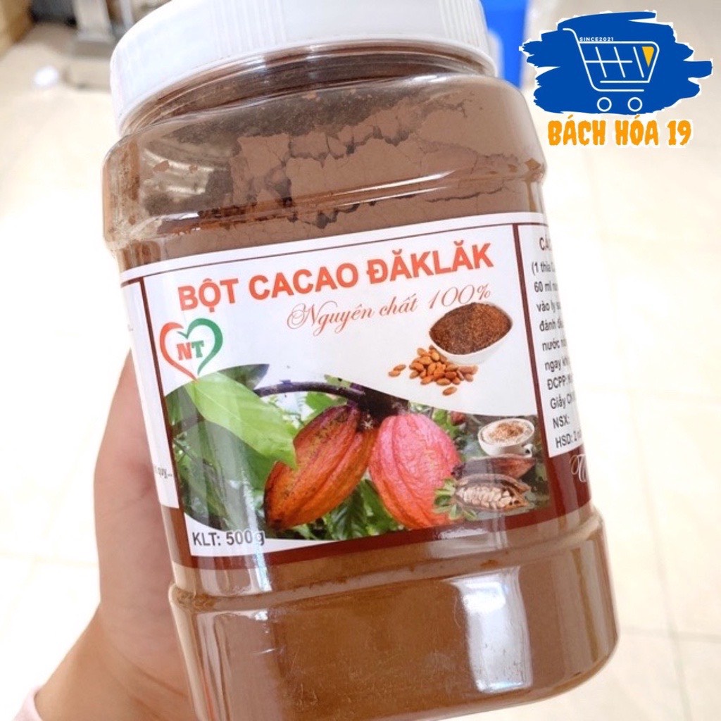 500g Bột Cacao ĐĂK LĂK nguyên chất 100% loại thơm ngon nhất có mã vạch công ty