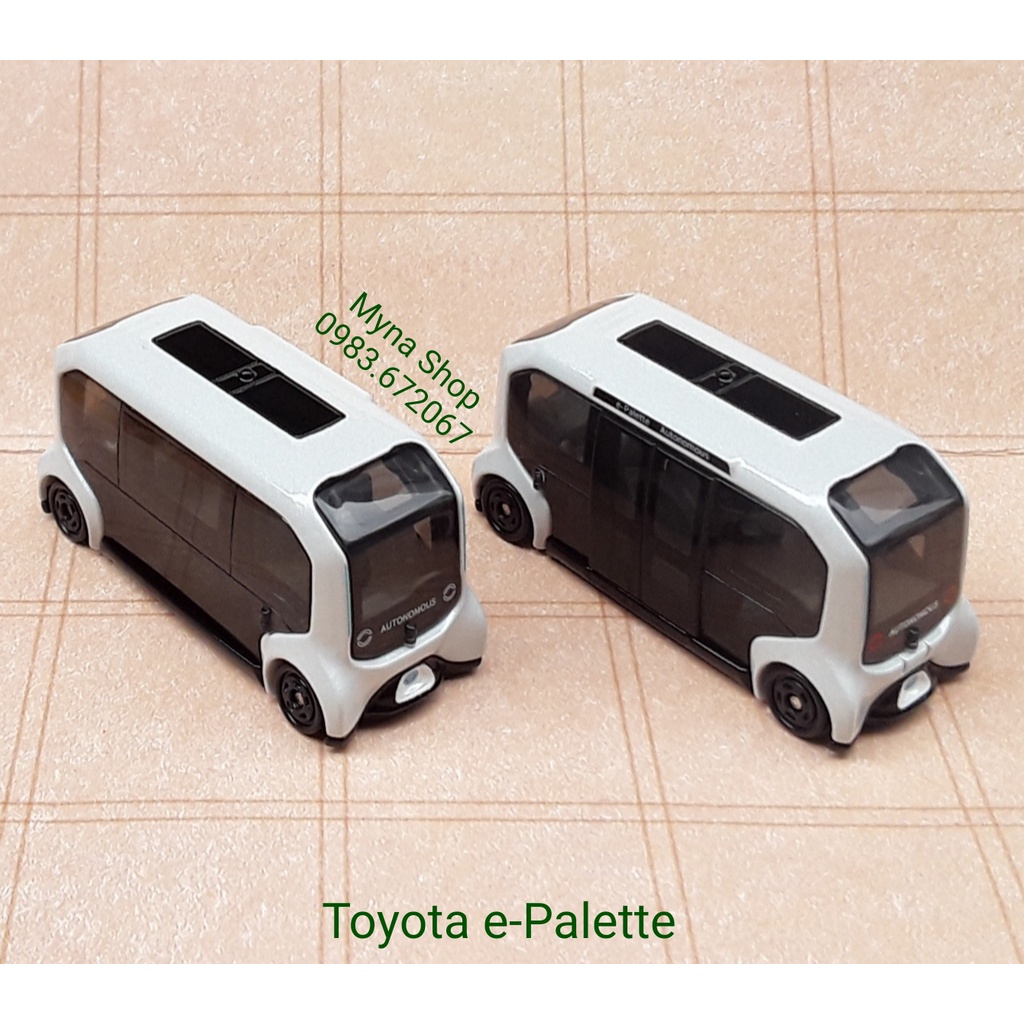 Đồ chơi mô hình xe tomica, Toyota e-Palette, xe bus trung chuyển khách sân bay