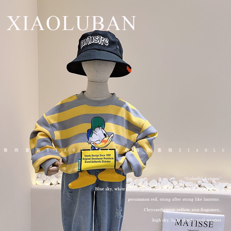 Áo Sweater Cotton Cổ Tròn Họa Tiết Màu Nhuộm Ba Chiều Thời Trang Thu Đông Mới Cho Bé Trai Và Gái