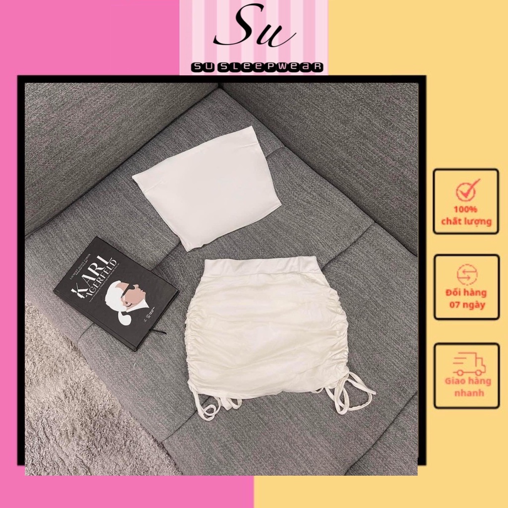 SET ÁO ỐNG VÁY RÚT - SET VÁY THUN GÂN RẺ ĐẸP